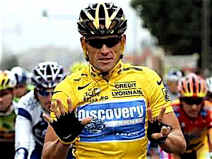 Lance Armstrong after winning his record seventh Tour de France.