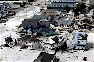 Coastal damage from Superstorm Sandy.