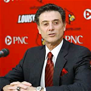 Louisville Cardinal's head basketball coach Rick Pitino