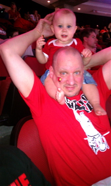 Isabella digging her birthday party.