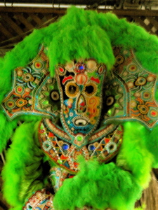A Mardi Gras Indian costume.