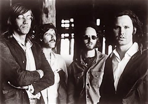 The Doors from L to R: Ray Manzarek, John Densmore, Robby Krieger and Jim Morrison.