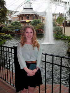 Michelle at a relaxed moment in Nashville, at the Opryland Hotel.
