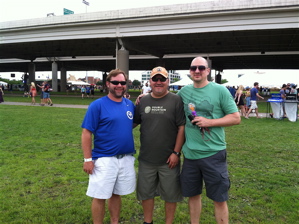 From L to R: Billy, Eric and the Llama.