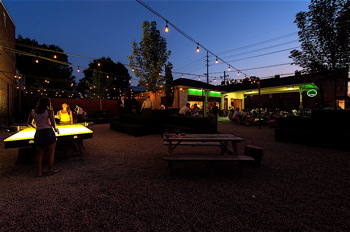 The night view at the Garage.