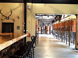 View of the brewery from the bar in Blue Stallion.