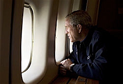 This picture is priceless. It essentially cost Bush his presidency because it provided the visual that crystallized what already was the growing perception, that he was a hollow executive asleep at the switch.