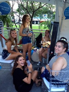 Young Invincibles hanging @ kynect's All Access Lounge getting their phones recharged.