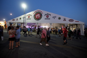 The Bourbon, Bites & Brews tent by Six Row Events at the KY State Fair.
