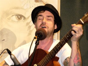 Whitmore playing the Java House in Iowa City.